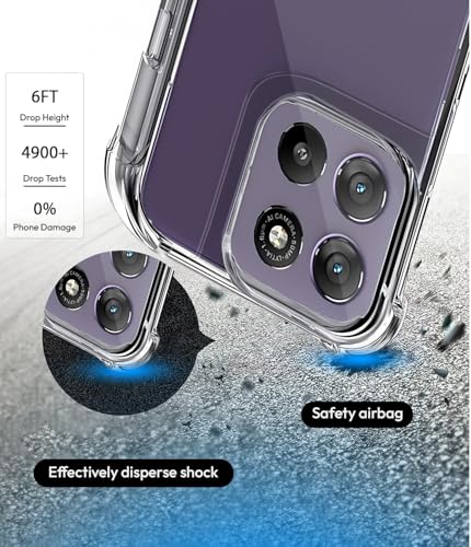 Image of KAPAVER Essential Back Cover Case Compatible with Moto G57 Power (PC+TPU) (Moto G57 Power - Clear)
