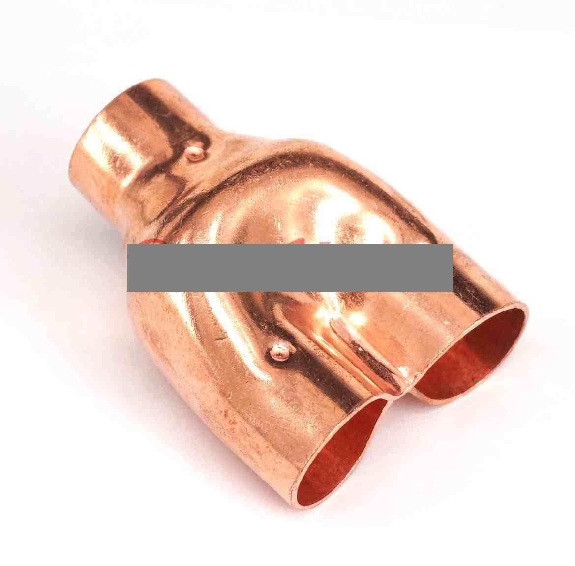 Dpurpiwady One Color Inner Diameter 28Mm Copper End Feed Equal Y-Type 3 Way Pipe Fitting Plumbing For Water Oil
