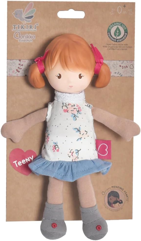 Tikiri Teeny Organic Doll with Natural Rubber Head