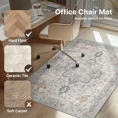 48x60-Office-Chair-Mat-for-Hardwood-Tile-Floor-Under-Desk-Carpet-Protector-for-Rolling-Computer-Chair-Mat-Machine-Washable-Area-Rug-Anti-Slip-15-Thick-Low-Pile-Thin-Vinyl-Floor-Mat-Taupe