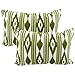 TRESMESTRES Federe Cuscini per Divano, Senza Imbottitura - Ikat - Decorativi - Arredamento/Decorazioni per la Casa Mediterranea – Rettangolari, Set 2, Federa Cuscino 40x60 cm, Verde