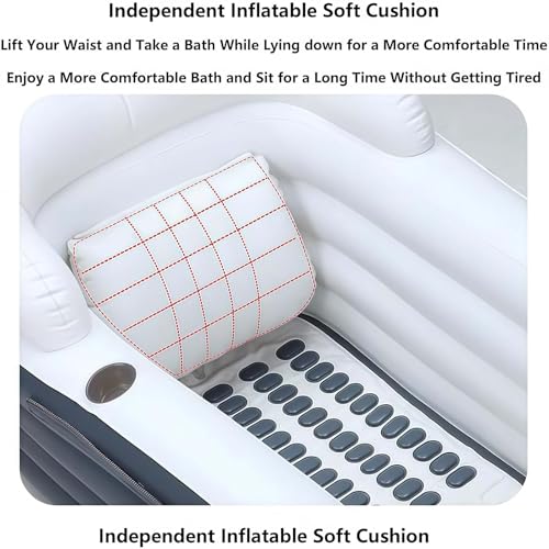 Baignoire gonflable adulte avec massage et télécommande confort