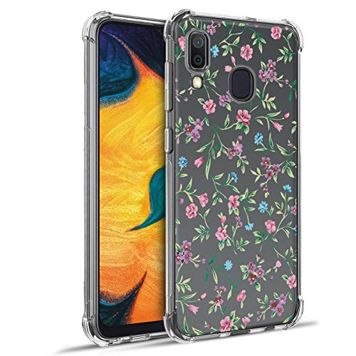 WIWJ - Carcasa para Samsung Galaxy A40, diseño de Flores líquidas, Transparente, de TPU Suave, antiarañazos