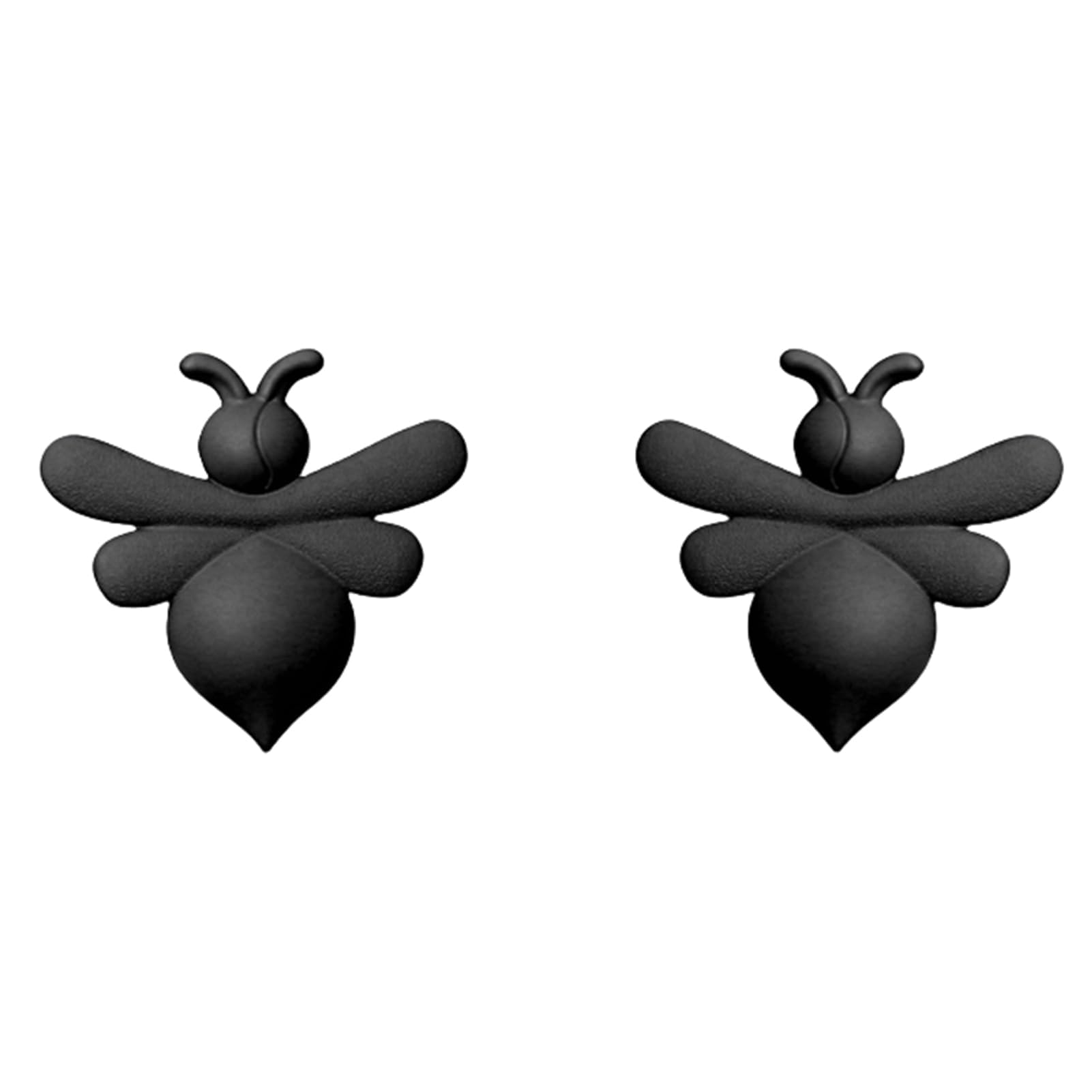 Wulachaka 2pcs Wardrobe Multicolored Door Levers Children's Room Kids Knobs Bee Shape Design Cabinet Pulls Zinc Alloy Handles (Black, Hole spacing 32mm)