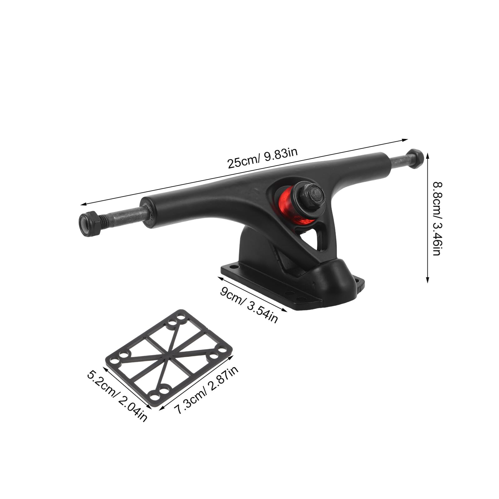 Lot de 2 Set de Trucks de Skateboard Longboard 7 Pouces en Alliage D’Aluminium Haute Résistance Légers et Absorbant Les Chocs Kit de Visserie Inclus pour Cruiser et Street
