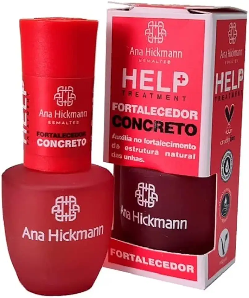 Fortalecedor de Unhas Ana Hickmann Treatment Help - Fortalecedor Concreto 9ml - Para Unhas de Aço, Crescimento Rápido e Anti-Descamação