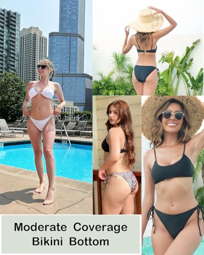 Holipick Bikini Bottoms for Women String Bathing Suit Bottom with Moderate Coverage Low Waist Swim Bottom4