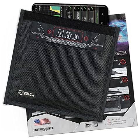 Mission Darkness Non-Window Faraday Bag for Phones // Device Shielding for Law Enforcement, Military, Executive Privacy, Travel & Data Security, Anti-hacking & Anti-tracking Assurance Cover