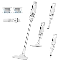 Suirviz U5PRO Aspirapolvere Senza Fili, 28000Pa Potente Aspirazione, 35Min di Autonomia, Scopa Elettrica Ultra Leggera con Filtro HEPA, Testa Rotante, per Pavimenti Duri, Peli di Animali, Casa e Auto