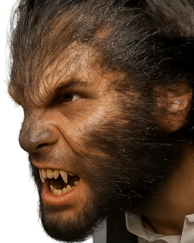 12 Best Foam Latex Prosthetics Kits for Realistic Special Effects 10 Libima Halloween Werewolf Ear Latex Prosthetic Set Werewolf Costume Accessories Special Effects Makeup Character Kits with Teeth Crepe Hair Face Paint and Spirit Gum for Halloween Cosplay Party