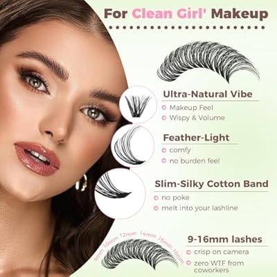 Lash Clusters Kit for Beginners Eyelash Clusters Kit Lashes Clusters Kit Cluster Lashes Pestanas Postizas Naturales with Lash Bond&Seal,Lash Tweezers,Brush RITALASH(640pcs 20D+40D+60D+80D Kit,9-16mm)