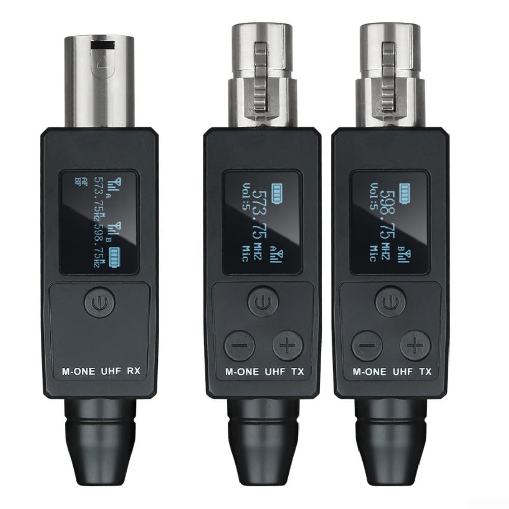 Micrófono inalámbrico UHF sin interferencias con doble micro de largo alcance 8
