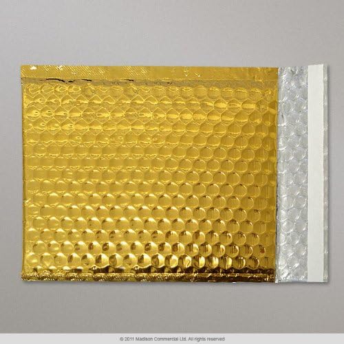 Single Gold Metallic Bubble Wrap Lined Padded Mailing Gift Envelope/Bag A4 Size