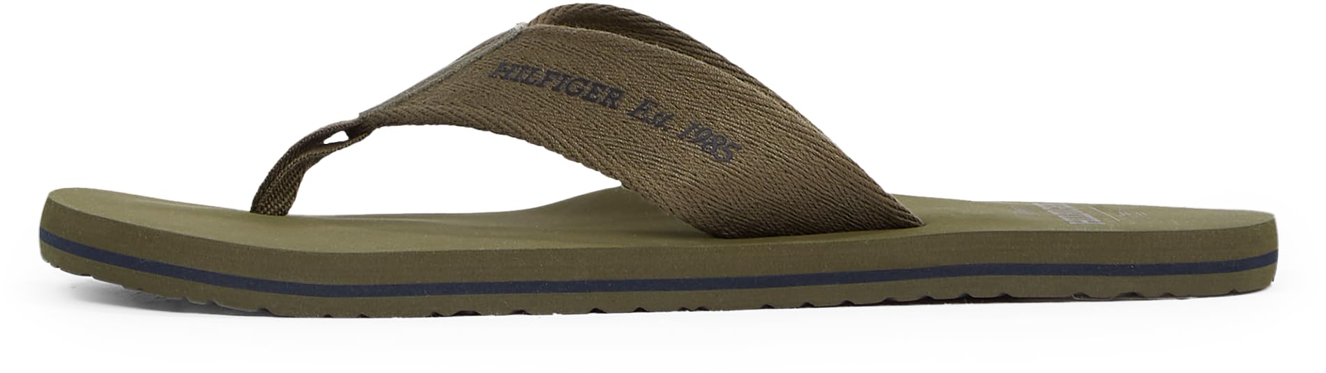 Tommy Hilfiger Men’s Flip Flops, Green (Army Green), 6.5