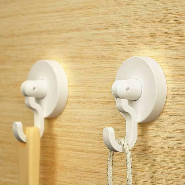 Crochets adhésifs de plafond et mur pivotants 360° sans perçage pour suspension lot de 18 - 2