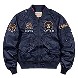 ma1 フライトジャケット メンズ 中綿 ミリタリー ジャケット ワッペン 刺繍 ジャンパー 春 秋