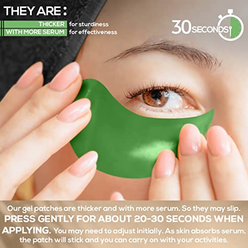 Vital Affair Under Eye Masks For Dark Circles And Puffiness-Eye Patches For Puffy Eyes-Green Tea Under Eye Patches For Wrinkles-Eye Patch-Under Eye Bag Treatment For Women-Hydrating Eye Patches With Collagen-Retinol- Niacinamide #TOP4