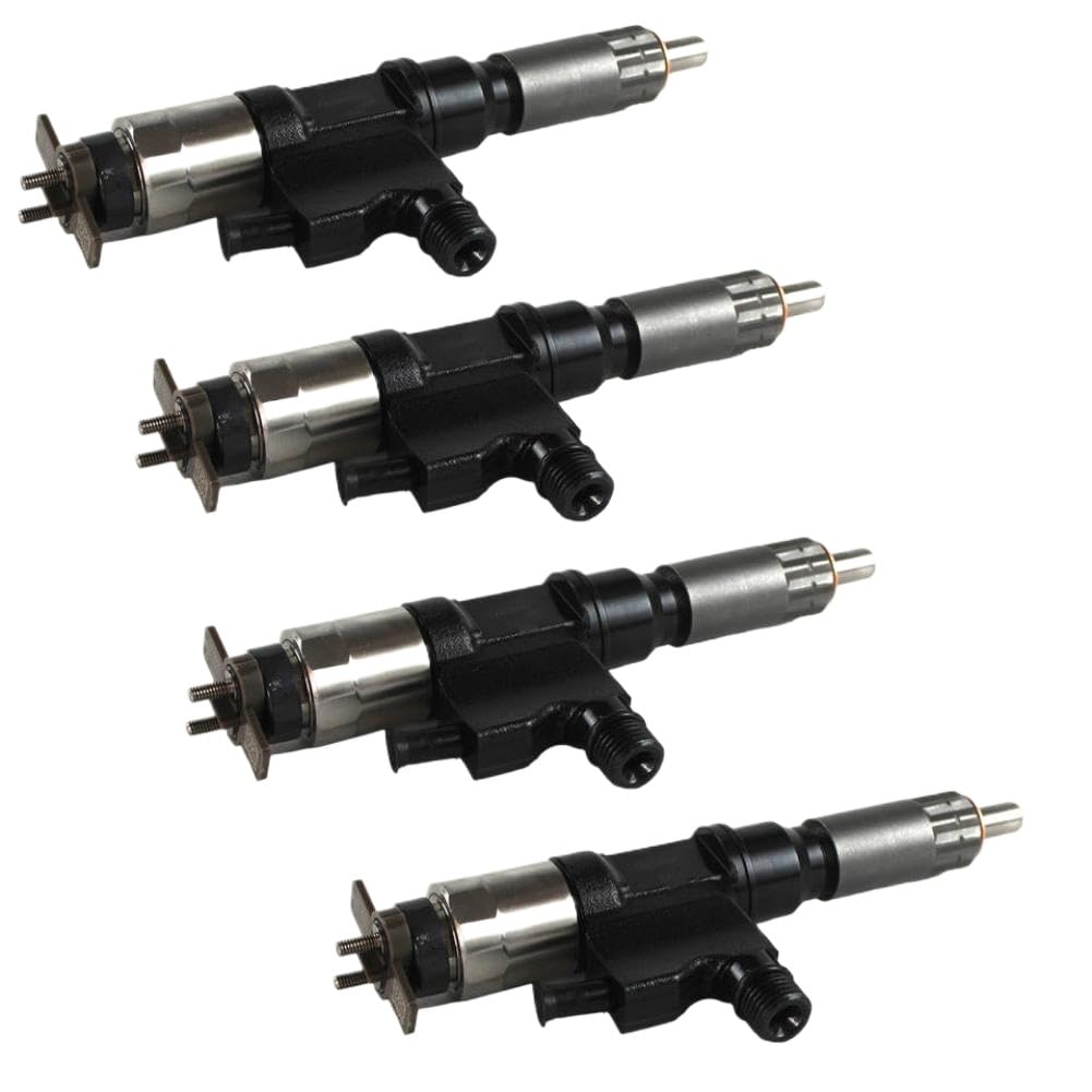 Ogbtkizp Onecolor 4Pcs Fuel Injectors 095000-5471 8-98151837-0 086547479165 Compatible With 2001-2007 Npr Npr-Hd 4Hk1 5.2L Engine