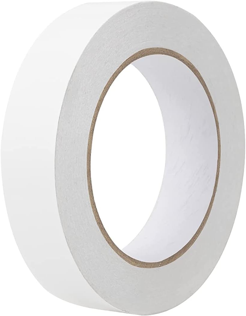 MARKQ Double Sided Tape | 1" x 20 Yards Adhesive Sticky Tape for Arts, Crafts, Photography, Scrapbooking, Card Making, Gift Wrapping & Office School Stationery Supplies (Pack of 1)