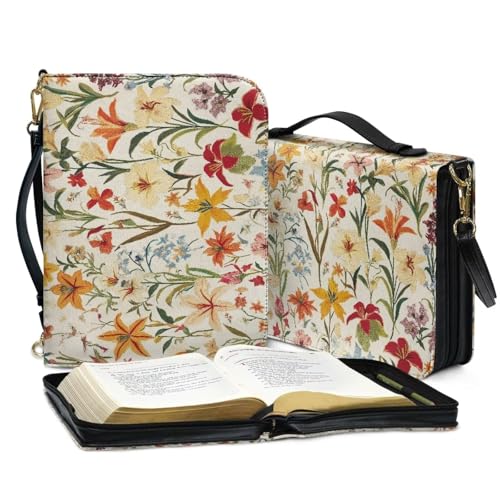 Bible Cover Case with Straps, Bible Carrying Case Bible Holder Scripture Carrying Case Fit for Most Standard Size Bibles3
