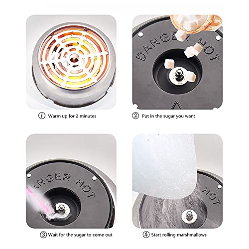 Automatische Zuckerwattemaschine für den Heimgebrauch mit lebensmittelechtem Material, Effizienter Heizung… – Bild 3