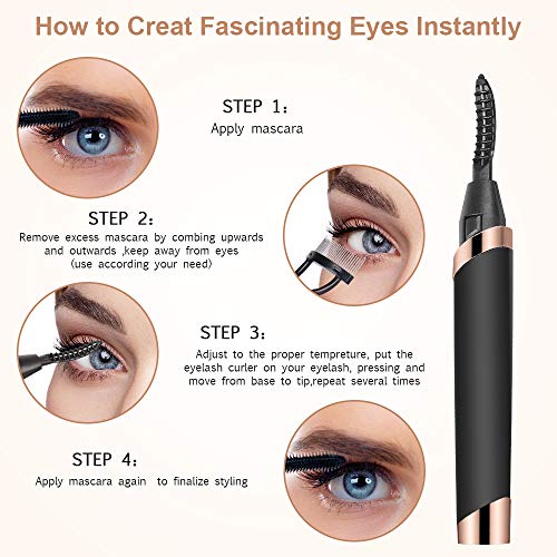 Heated Eyelash Curlers, Dust2Oasis Electric Eyelash Curler Heated With Eyelash Comb - Lash Lift Curler For Women 31630 #TOP4