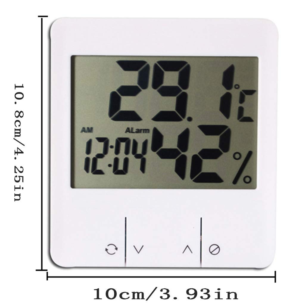 Misuratore elettronico di Temperatura e umidità, termometro Digitale per Interni, Stazione meteorologica, igrometro, per Il Tuo Soggiorno, Camera da Letto, Cucina, Scuola, Ufficio, Serra