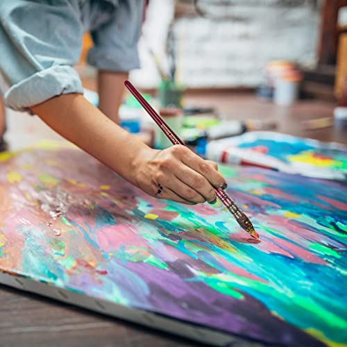 Watercolor Paint Brushes, Mop Round Squirrel Hair Paint Brush Set For Art Painting, Gouache, Fine Detailing, Acrylic, Oil, Artist Quality Supplies #TOP5