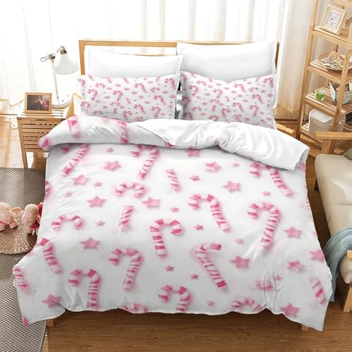 Parure de lit microfibre king size supérieure parure douce imprimé 3D festive - 3