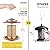 iBorn Metal Bird Feeder for Outside Hanging,Wild Bird Feeders for Cardinal,18cm Large Roof&Tray Brushed Copper 6 Port (Seed is not Included)
