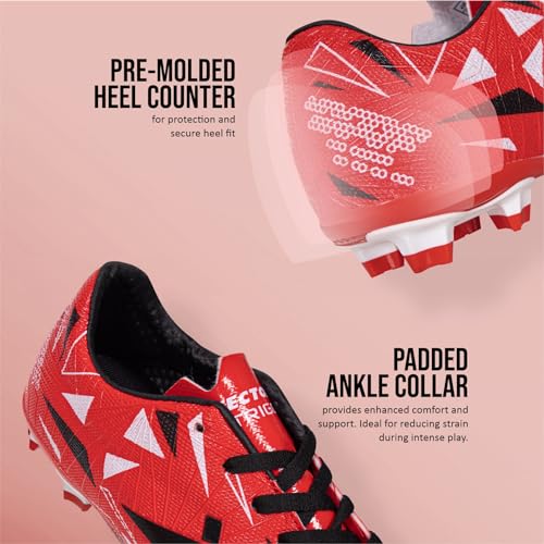 Image of Vector X Trigger Football Shoe /Studs, Double Colored TPU Sole, Padded Footbed, Premoulded Heel Shoe for Men