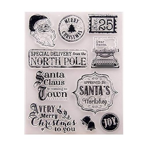 Sellos transparentes de Papá Noel para hacer tarjetas, decoración y álbumes de recortes, sellos de goma para manualidades | Ya disponible en tu tienda friki favorita! En mundofriki.es!