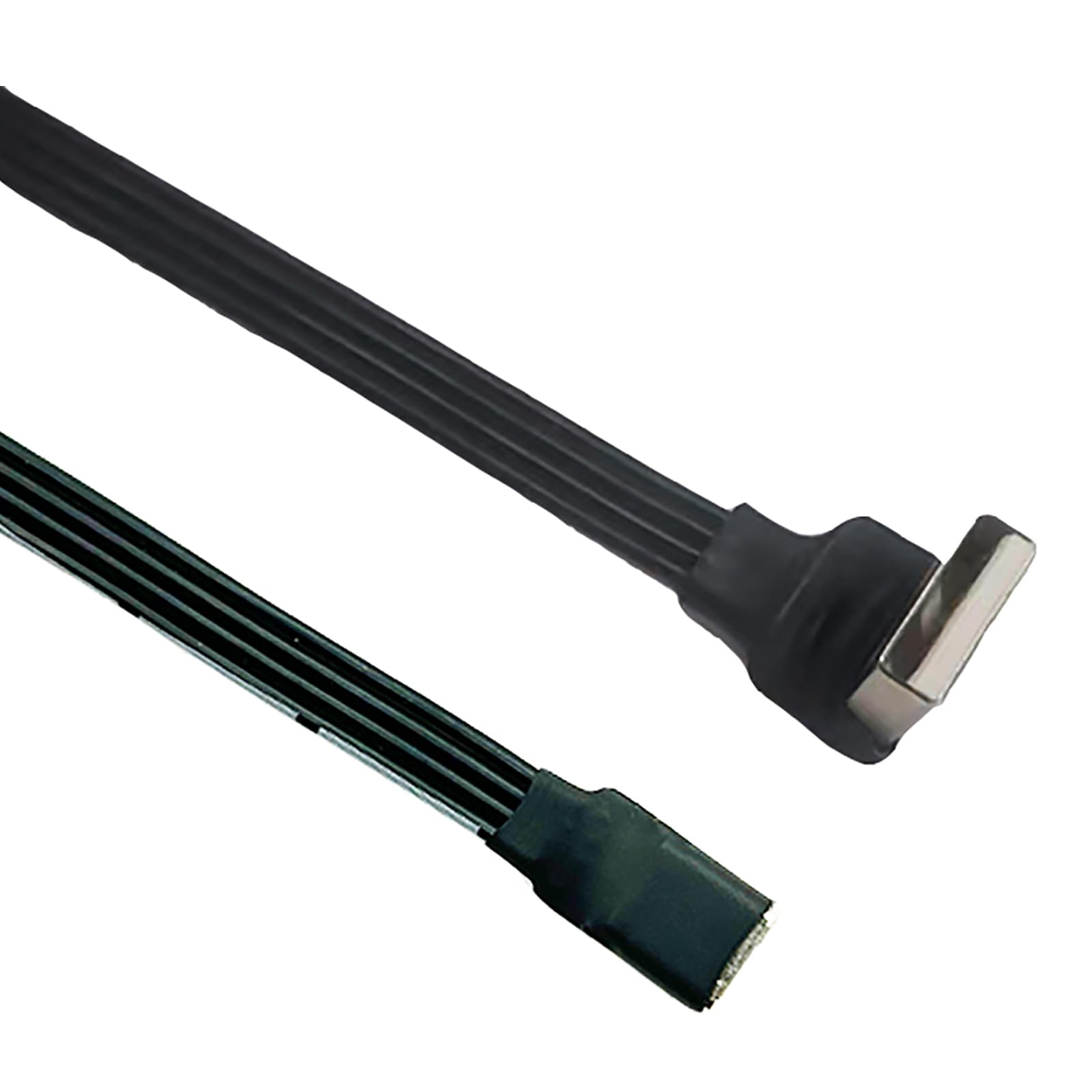 Maxtonser USB Male to Type C Female Adapter Cable for Data Transfer, 480Mbps Speed, Silicone Flat Wire USB Type C Charging Cable