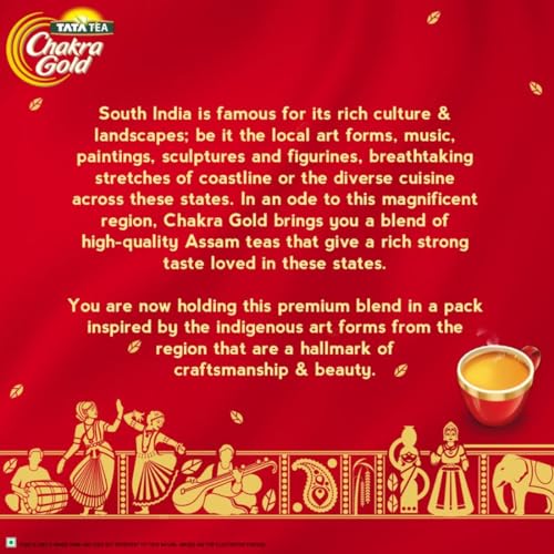 Image of Tata Tea Chakra Gold | Strong Tea With Long Lasting Taste | Black Tea,250 Gram (Pack of 3)