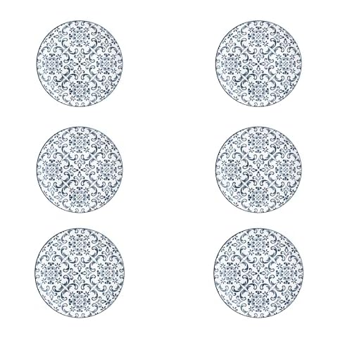 10 Strawberry Street Mediterranean Blue Salad Plates, Set of 6 Cover