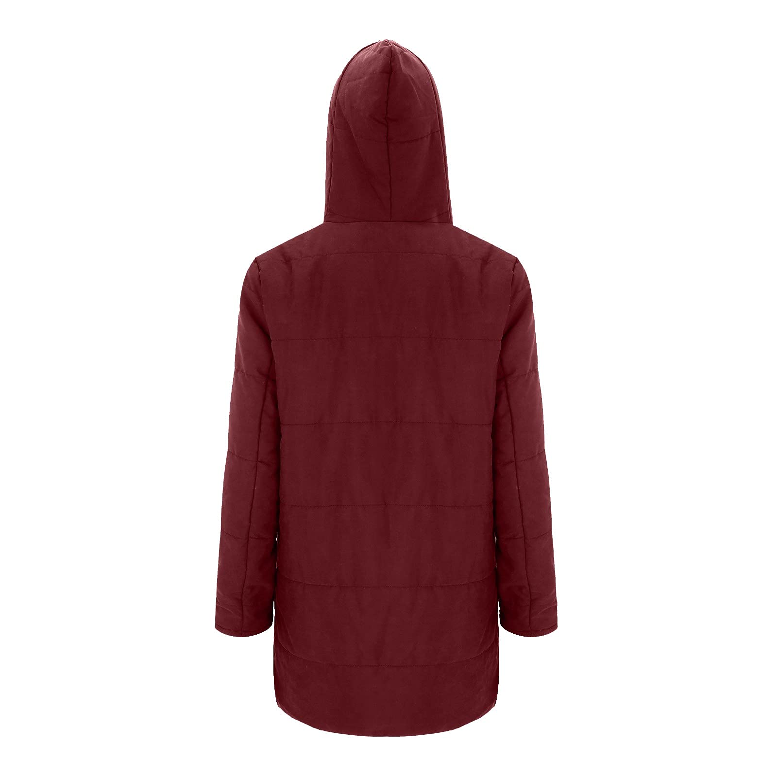 Abrigo acolchado largo para mujer, abrigo con capucha, abrigo de invierno, cálido, chaqueta con capucha con cremallera, bolsillos, chaqueta de invierno para mujer, chaqueta acolchada larga con