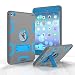 ipad Mini 4 Case and Mini 5 Case 2019, Shock-Absorption High Impact Resistant Armor Defender Protective Cover Case with Kickstand Feature for ipad Mini 4 and ipad Mini 5 7.9" 2019 Case (Gray/Blue)