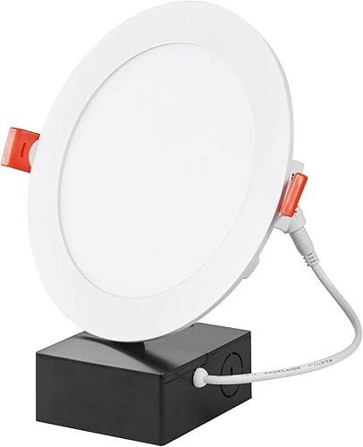 VEVOR Luz de techo empotrable LED inteligente de 6 pulgadas, luz LED descendente ultrafina, control WiFi LED RGBWW, funciona con Alexa y Google