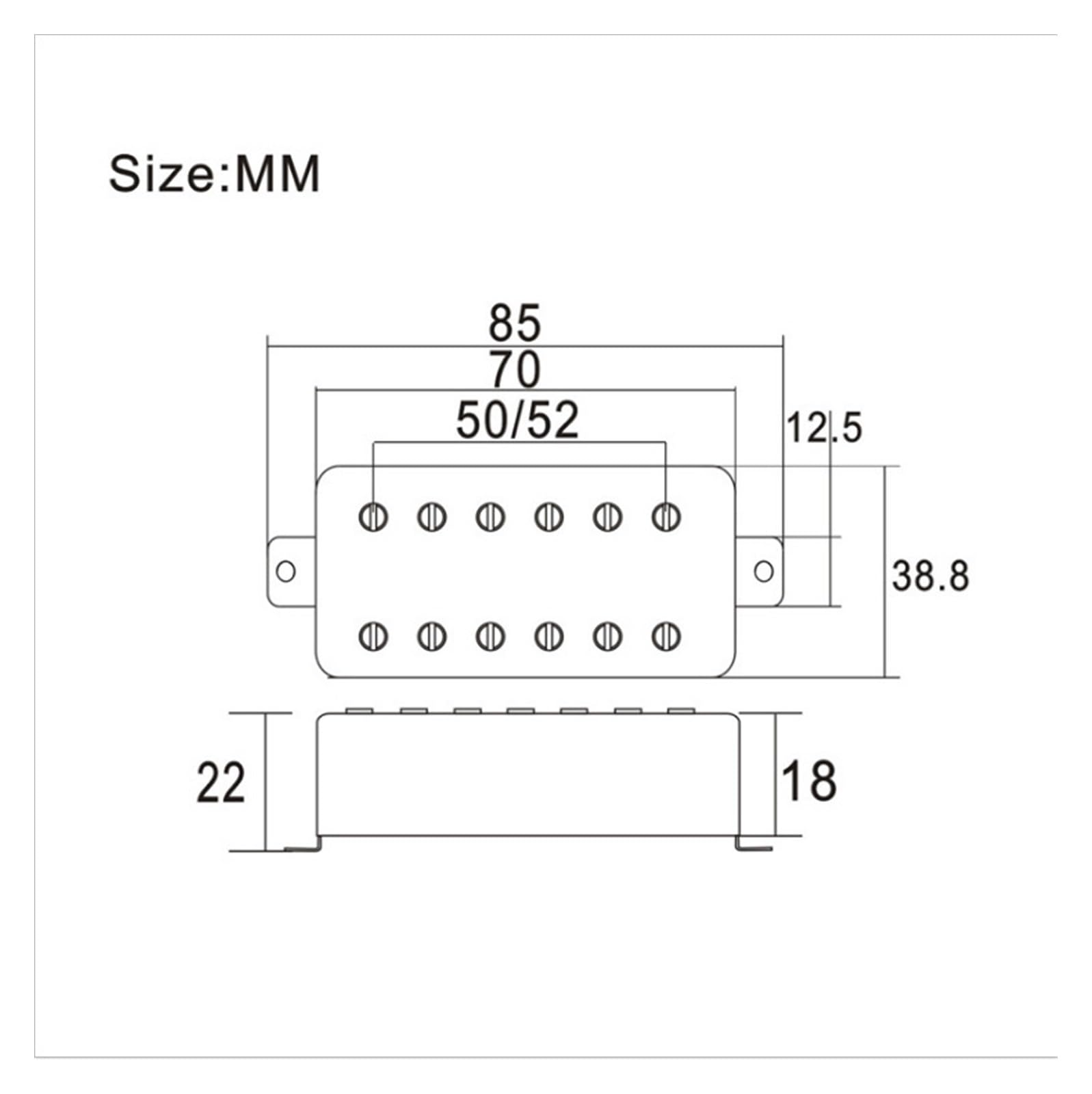 Gitara Akustyczna Elektryczna Z Podwójnymi Przetwornikami Z Drutu Bezramkowa Srebrna Sześć Strun Długość 52mm/50mm