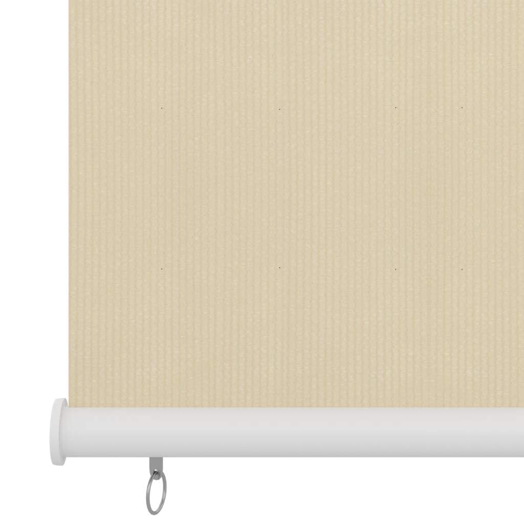 Store Roulant d'Extérieur 60x230 cm Crème en PEHD, Brise-Vue Vertical pour Balcon Patio et Pergola, Rideau d'Occultation Respirant avec Kit de Montage Complet et Sécurité Enfant