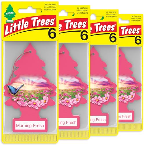 LITTLE TREES Car Air Freshener | Hanging Tree Provides Long Lasting Scent for Auto and Home | Morning Fresh, 24 Air Fresheners