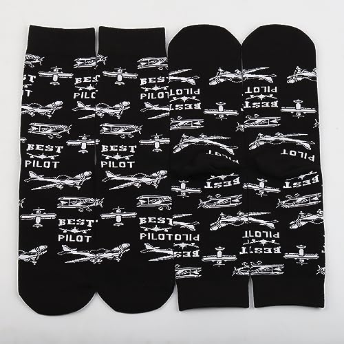 MBMSO Pilot Socks for Men Pilot Gifts Aviation Socks Airplane Socks Airline Pilot Dress Socks Funny Aviation Gifts for Him4