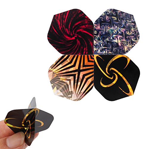 UZOPI Standard Dart Flights 30 Sets 90Pcs Durable Replacement Feather Tail for Soft Steel Tip Darts, Perfect Dart Accessories Supplies for Dart Games