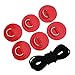 Inzopo Stand Up Paddleboard SUP Bungee Deck Rigging Kit Heavy Duty 6Pcs D-ring Pad Patch Deck Attachment Kit Accessories Red