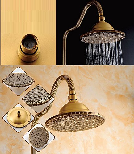 Gyps Faucet Waschtisch-Einhebelmischer Waschtischarmatur Badarmatur Alle Kupfer Antik Dusche Retro Set Dusche Badewanne Armatur Große Regendusche，Mischbatterie Waschbecken - 4
