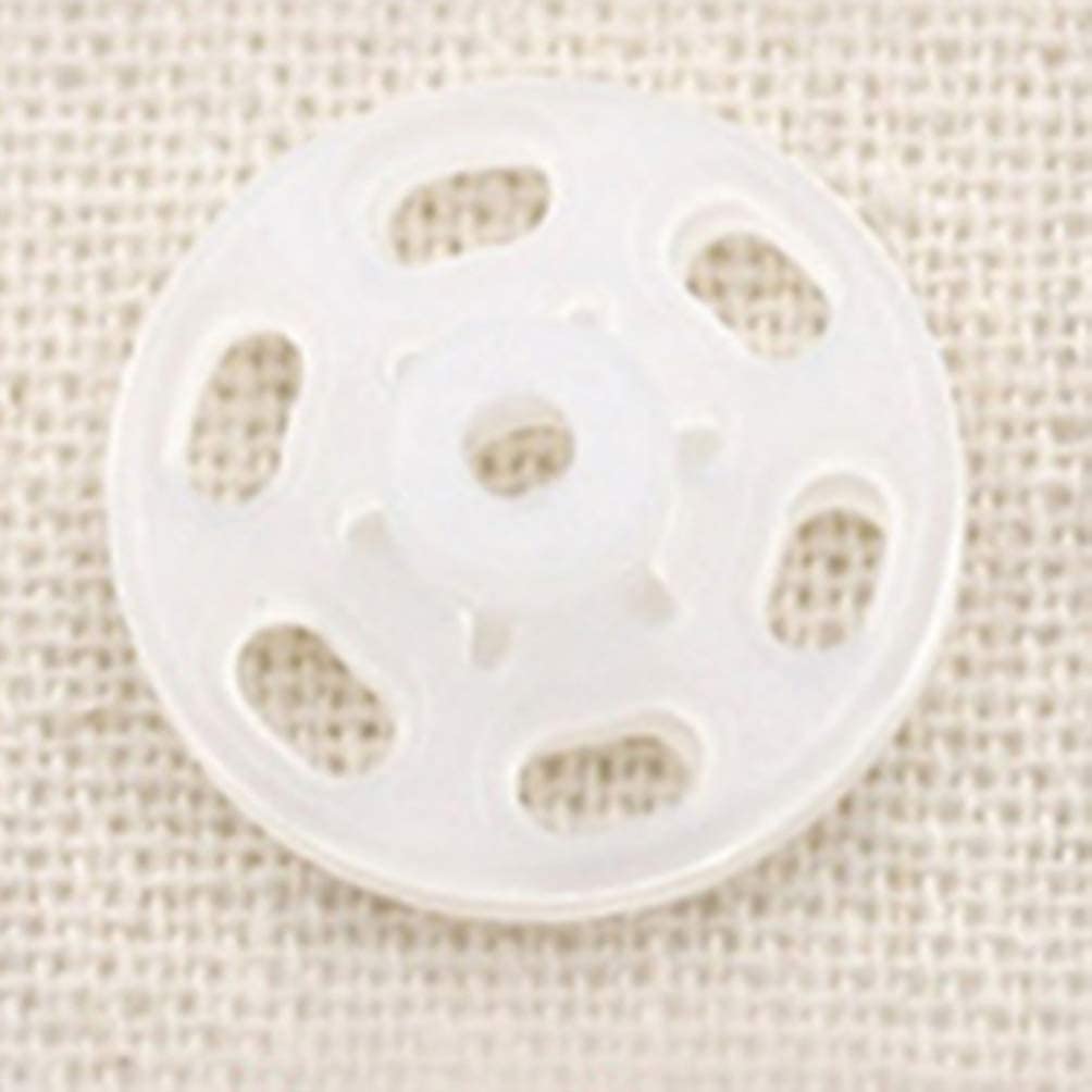 Broches de botón a presión SujetadorSuministros de costura, broches for coser, 1000 piezas de sujetadores a presión de plástico Botones de presión invisibles Botones for costura artesanal Blanco 15 mm