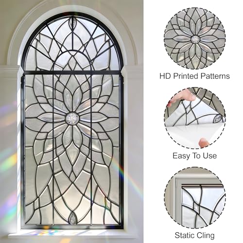 Window Privacy Film Static Cling 17.5 x 39.3 pulgadas miniatura 4