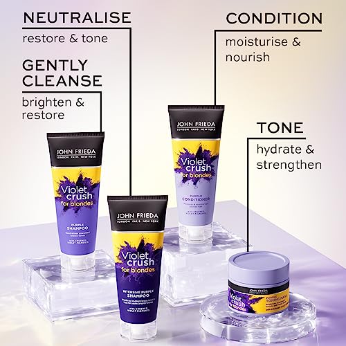 John Frieda Violet Crush for Blondes Toning Conditioner for Blonde Hair, Purple Conditioner for Blondes Value Pack 500 ml - Image 7