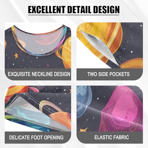 senya Short Sleeve Pajamas Sets Summer Cotton Sleepwear Blue Purple Yellow Planet4