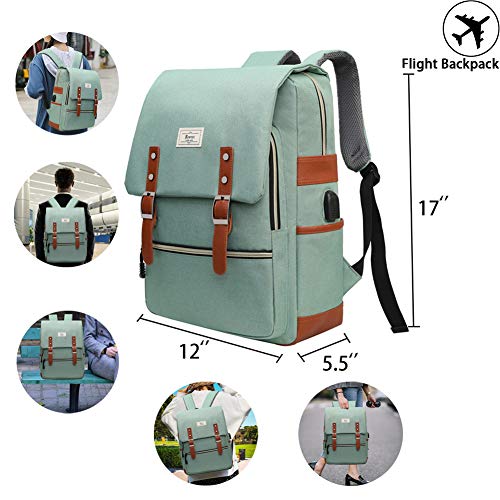 Ronyes Vintage Laptop Backpack College Bag School Bookbag for Women Men